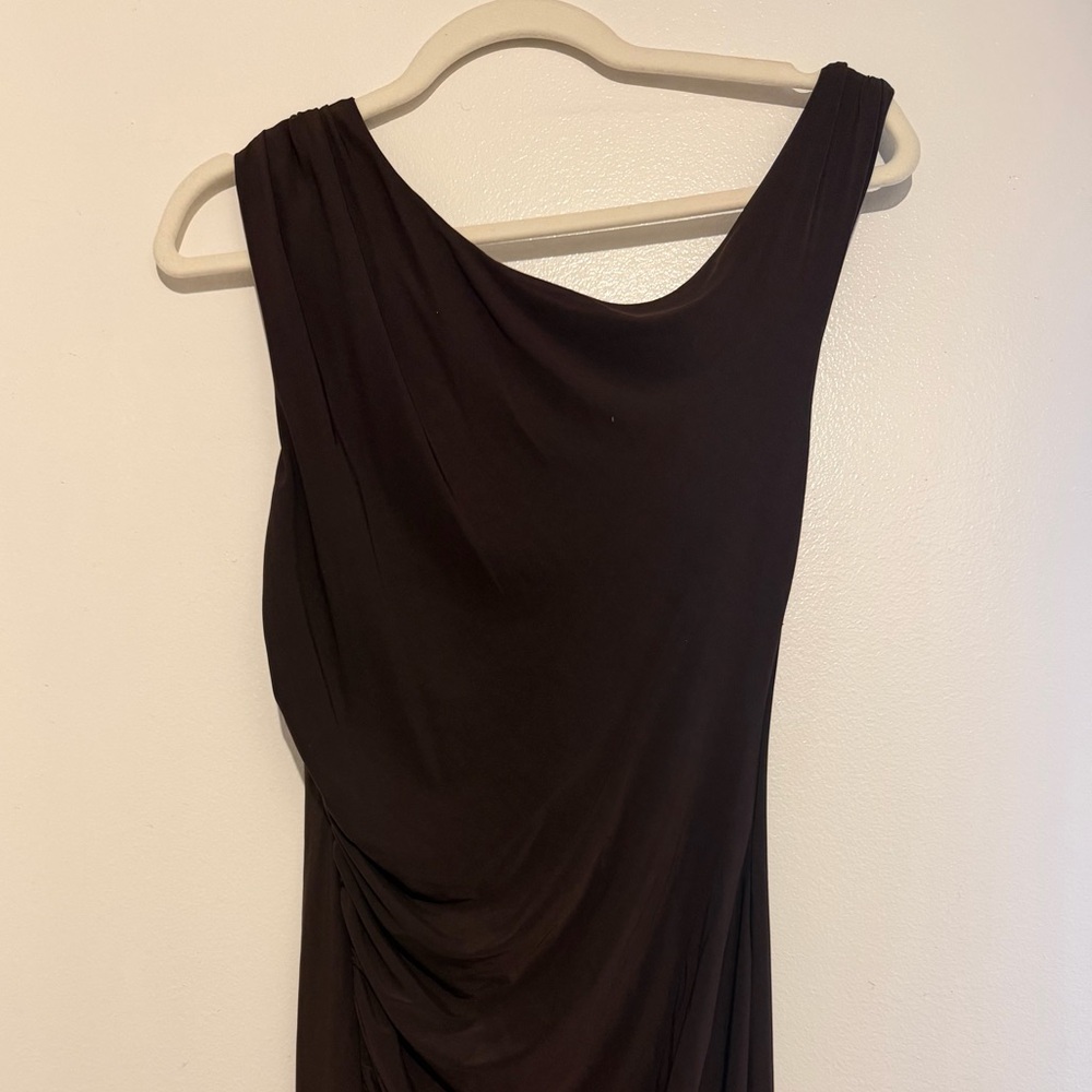 Nasty Gal One Ruched Brown Dress
